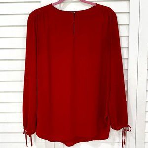 The Limited Burgundy Red Long Split-Sleeve Blouse Size Medium